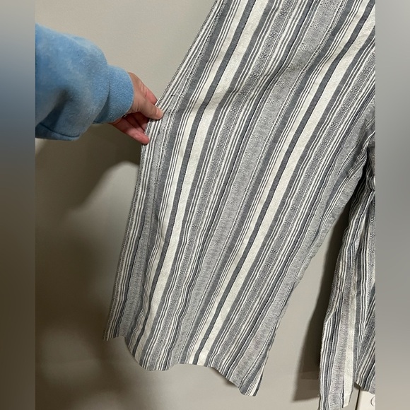 Violet Weekend Navy/Cream Stripe Cropped Jumpsuit Size 4 NEW Retro Wide Leg - Picture 6 of 13